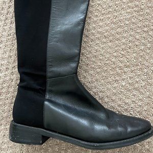 Women's Tahari Black Leathe/Nylon Boots - image 1